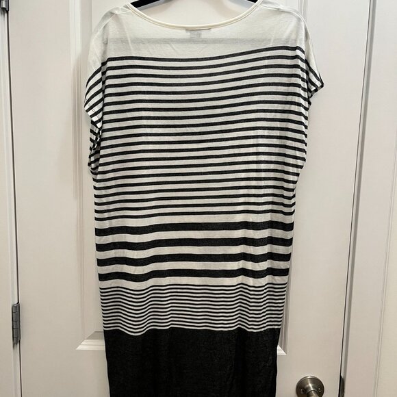 Vince Striped Ombre T-Shirt Dress L - Picture 5 of 5